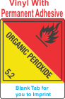 (Blank) Organic Peroxide Class 5.2 Proper Shipping Name Vinyl Labels
