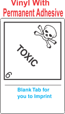 (Blank) Toxic Class 6.1 Proper Shipping Name (Extended) Vinyl Labels