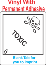 (Blank) Toxic Class 6.1 Proper Shipping Name Vinyl Labels