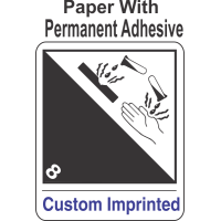 Corrosive Class 8 Custom Imprinted Shipping Name Paper Int Wordless Labels