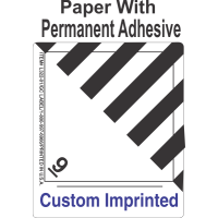 Miscellaneous Dangerous Goods Class 9 Custom Imprinted Shipping Name Paper Labels