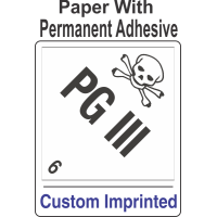 PG III 6.2 Custom Imprinted Shipping Name Paper Labels