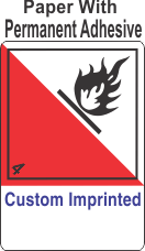Spontaneously Combustible Class 4.2 Custom Imprinted Shipping Name (Extended) Paper Int Wordless Labels