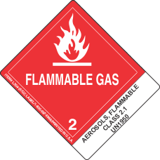 Aerosols, Flammable Class 2.1 UN1950