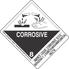 Amines, Liquid, Corrosive, N.O.S. (Benzene 1, 3 Dimethaneamime)(Mxda) UN2735
