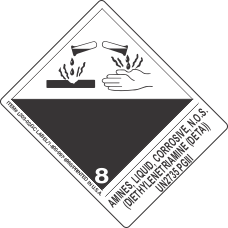 Amines, Liquid, Corrosive, N.O.S. (Diethylenetriamine (Deta)) UN2735 PGIII