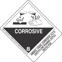 Amines, Liquid, Corrosive, N.O.S. (Diethylenetriamine (Deta)) UN2785 PGIII