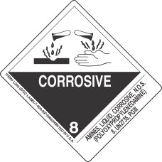 Amines, Liquid, Corrosive, N.O.S. (Polyoxypropylenedamine) 8, UN2735, PGIII