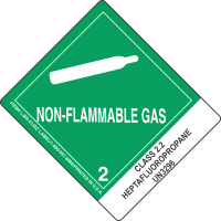 Class 2.2 Heptafluoropropane UN3296