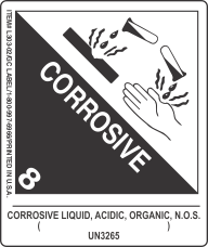 Corrosive Liquid, Acidic, Inorganic, N.O.S. ( ) UN3265