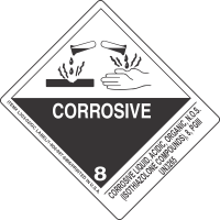 Corrosive Liquid, Acidic, Organic, N.O.S. (Isothiazolone Compounds), 8, PGIII UN3265