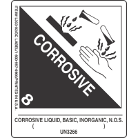 Corrosive Liquid, Basic, Inorganic, N.O.S. ( ) UN3266