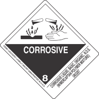 Corrosive Liquid, Basic, Organic, N.O.S. (W/Mercaptan Polymer Mixture) UN3267