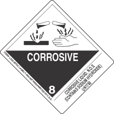 Corrosive Liquid, N.O.S. (Contains Sodium Hydroxide) UN1760