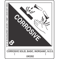 Corrosive Solid, Basic, Inorganic, N.O.S. ( ) UN3262