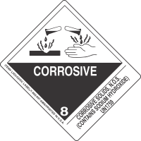 Corrosive Solids, N.O.S. (Contains Sodium Hydroxide) UN1759