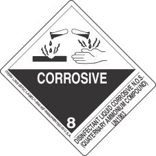 Disinfectant Liquid Corrosive N.O.S. (Quaternary Ammonium Compound)UN1903