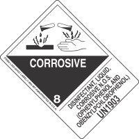 Disinfectant, Liquid,corrosive N.O.S. (Ophenylphenol And Obenzylpchlorophenol) UN1903