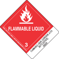 Flammable Liquid, Corrosive, N.O.S. (Butylacetate) UN2924