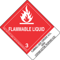 Flammable Liquid, Corrosive, N.O.S., UN2924 (Contains Acetone, Phosphoric Acid)