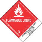 Flammable Liquid, N.O.S. 3, UN1993 PGIII (Butanol)