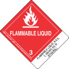 Flammable Liquid, N.O.S., 3, UN1993, PGIII (Ethanol)
