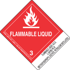 Flammable Liquid, N.O.S. 3, UN1993 PGIII (Methoxyisopropyl Acetate, Petroleum Distillates)