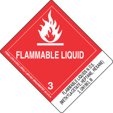 Flammable Liquids N.O.S. (Methylacetate, Heptane, Hexane) 3, UN1993, III