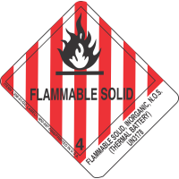 Flammable Solid, Inorganic, N.O.S. (Thermal Battery) UN3178