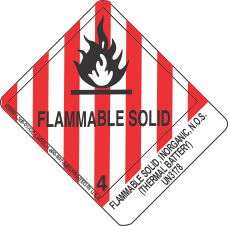 Flammable Solid, Inorganic, N.O.S. (Thermal Battery) UN3178