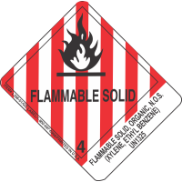 Flammable Solid, Organic, N.O.S. (Xylene, Ethyl Benzene) UN1325