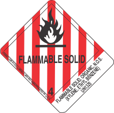 Flammable Solid, Organic, N.O.S. (Xylene, Ethyl Benzene) UN1325