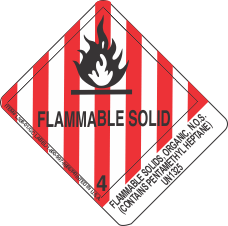 Flammable Solids, Organic, N.O.S. (Contains Pentamethyl Heptane) UN1325