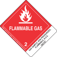 Gas Sample, Non-Pressurized, Flammable, N.O.S. UN3167