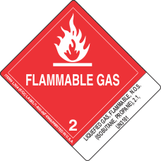 Liquefied Gas, Flammable, N.O.S.(Isobutane, Propane), 2.1, UN3161