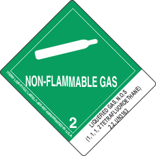 Liquefied Gas, N.O.S. (1, 1, 1, 2 Tetrafluoroethane) 2.2, UN3163