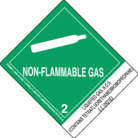 Liquefied Gas, N.O.S. (Contains Tetrafluorethane) Bromopropane), 2.2, UN3163