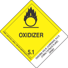 Oxidizing Solid, Corrosive, N.O.S. (Cobalt Nitrate Flake) UN3085