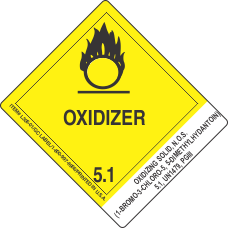 Oxidizing Solid, N.O.S. (1-Bromo-3-Chloro-5, 5-Dimethylhydantoin) 5.1, UN1479, PGIII