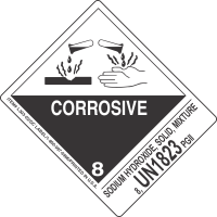 Sodium Hydroxide, Solid, Mixture 8, UN1823 PGII