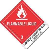 Terpene Hydrocarbons, N.O.S. 3, UN2319, PGIII