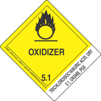 Trichloroisocyanuric Acid, Dry 5.1, UN2468, PGII