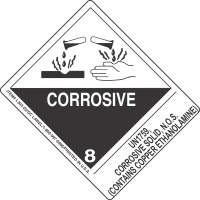 UN1759, Corrosive Solid, N.O.S. (Contains Copper Ethanolamine)