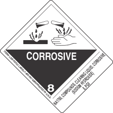 UN1760, Compounds, Cleaning Liquid, Corrosive (Sodium Hydroxide) 8, PGII