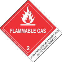 UN1954 Compressed Gas, Flammable, N.O.S.(Methyl Acetate, Hexane), 2.1