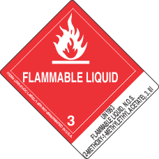 UN1993 Flammable Liquid, N.O.S. (2-Methoxy-1-Methylethyl Acetate), 3, III