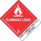 UN1993, Flammable Liquid, N.O.S. 3, II (Methanol)