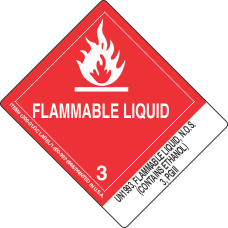 UN1993, Flammable Liquid, N.O.S. (Contains Ethanol) 3, PGIII