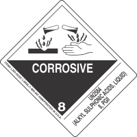 UN2584 (Alkyl Sulphonic Acids, Liquid) 8, PGII