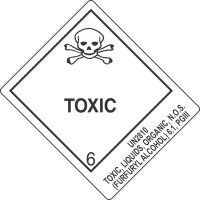 UN2810 Toxic, Liquids, Organic, N.O.S. (Furfuryl Alcohol) 6.1, PGIII